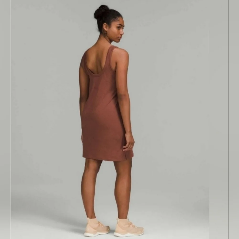 Lululemon Classic-Fit Cotton-Blend Scoop Dress Ancient Copper Size 6